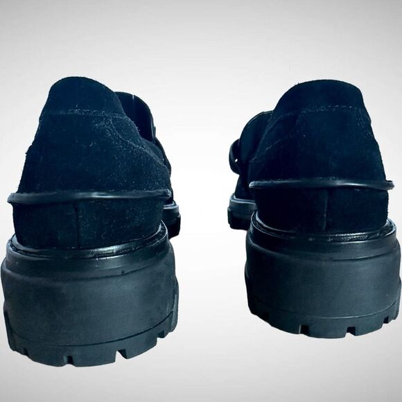 Rag & Bone Shiloh 2.0 Lug Sole Black Suede Loafer Size US 8.5 EU‎ 38.5 Slip On - Picture 5 of 11